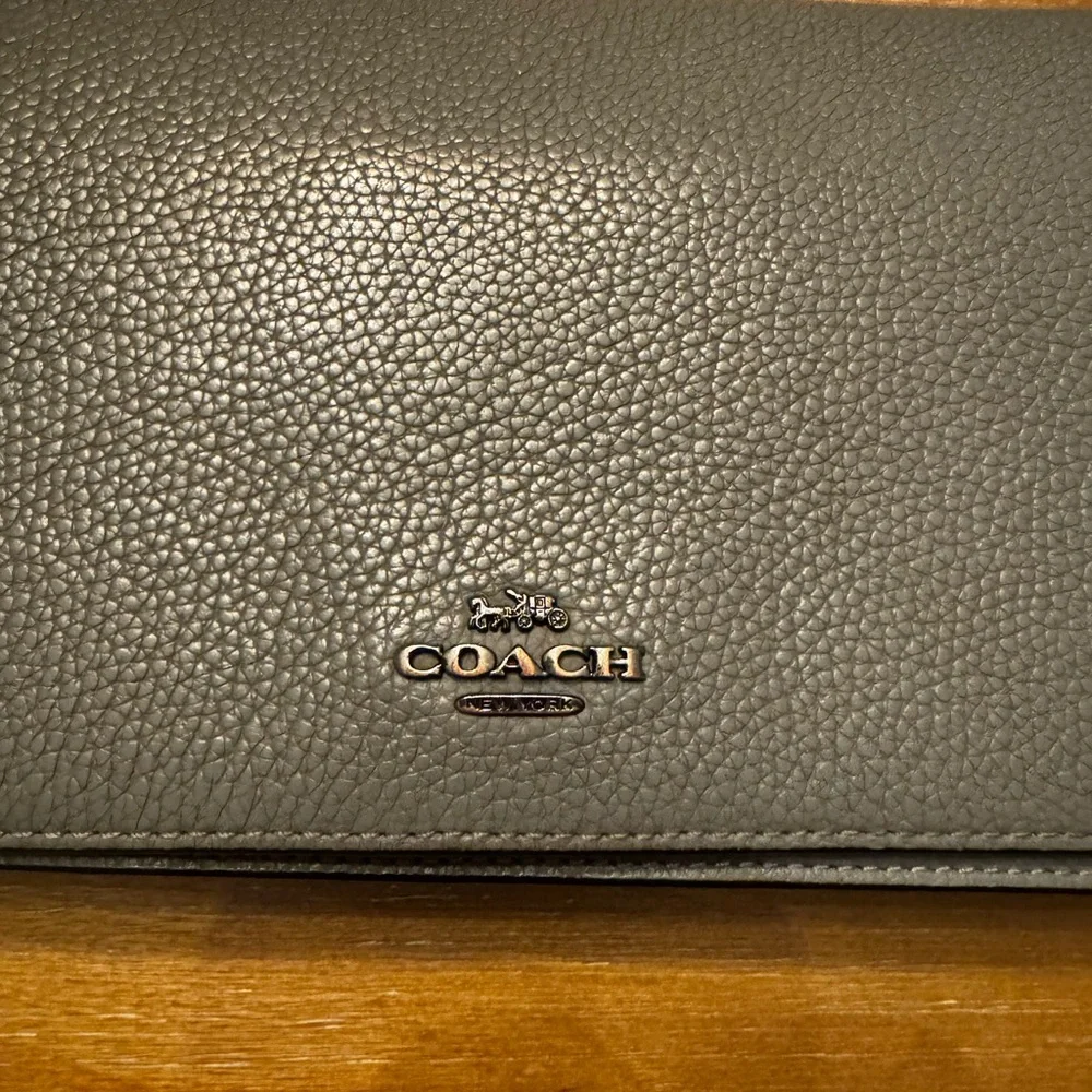 Coach Gray Leather Crossbody Bag - Picture 2 of 9